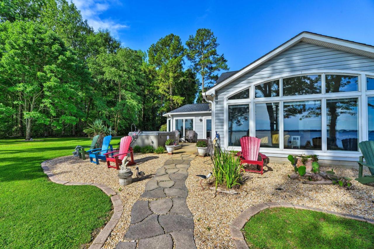 Bayfront Blounts Creek Home Private Beach And Dock! Whichard Beach Exterior foto