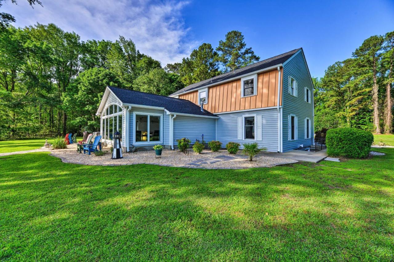 Bayfront Blounts Creek Home Private Beach And Dock! Whichard Beach Exterior foto